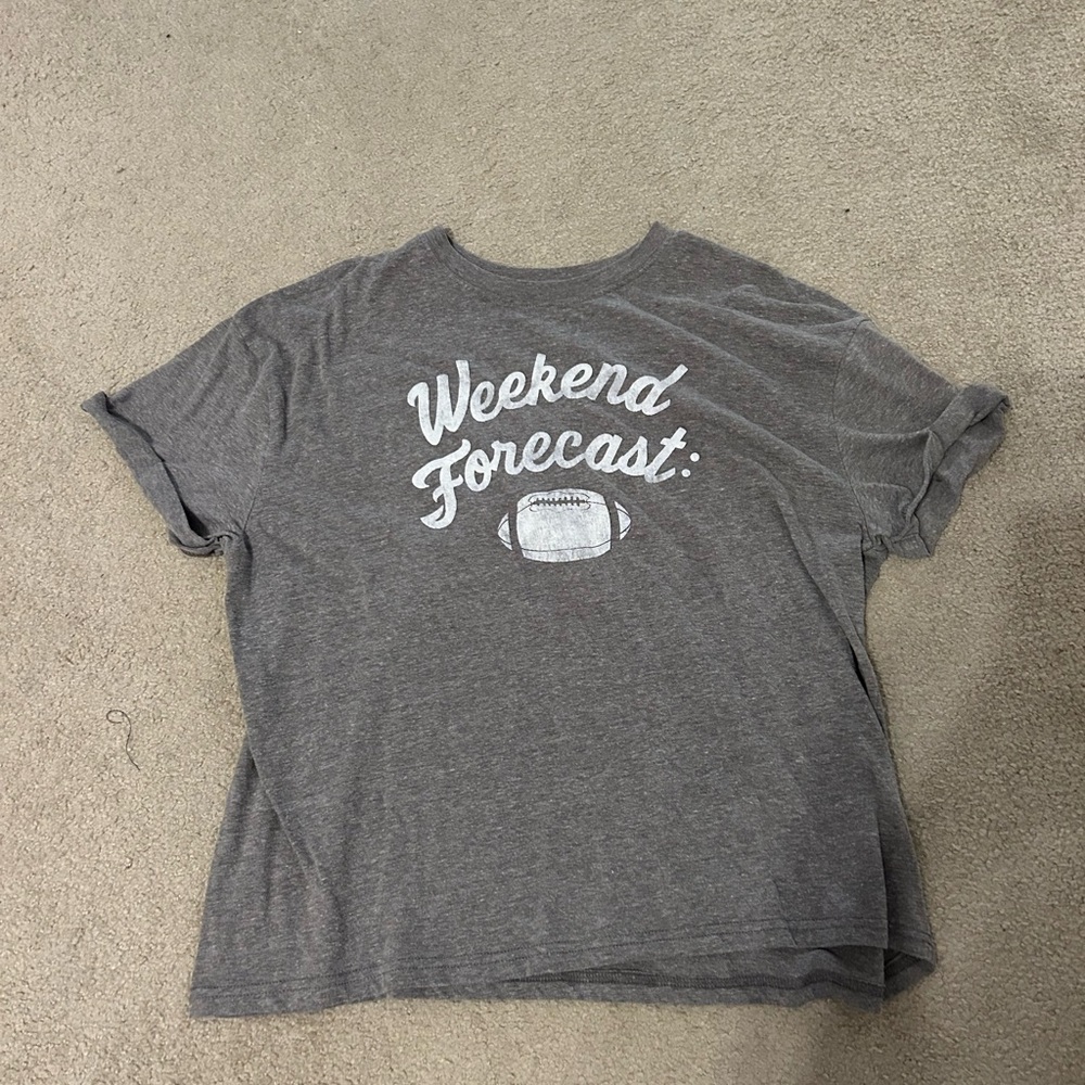 Weekend Forecast Football Season Crop Tee Juniors